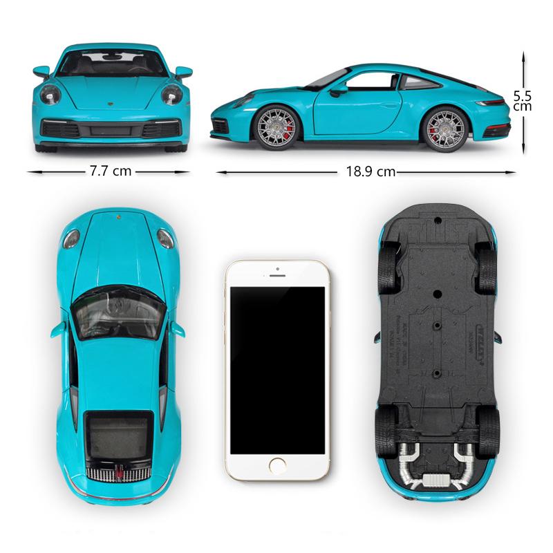 1/24 Welly Porsche 911 Carrera 4S Coupe Model de mașină sport din aliaj turnate sub presiune Vehicule de jucărie din metal Model de mașină de simulare Cadouri pentru copii