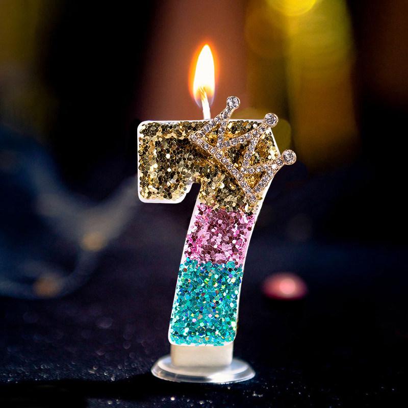 Creative Crown Birthday Number Candles - Adult & Kids Cake Decoration Topper