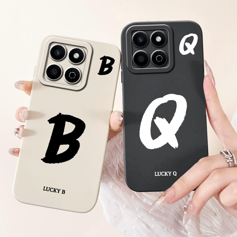 For Honor X7C Case ALT-LX2 Cute Lucky Letters Cover Shockproof Soft TPU Phone Case For Honor 200 Smart HonorX7C Back Cover Coque