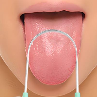 1Pc Stainless Steel Tongue Scraper Cleaner Fresh Breath Coated Tongue Toothbrush Oral Hygiene Care Tools