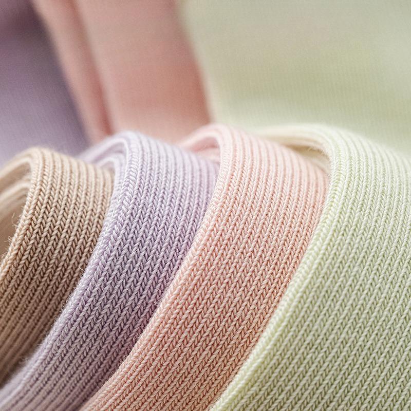 Pure Cotton Women's Spring and Autumn Boneless Antibacterial, Deodorizing and Sweat-absorbing Cotton Socks, Summer All-cotton Socks