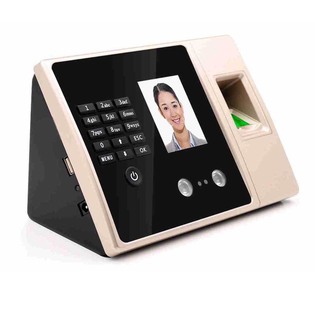 Attendance Machine with HD Display Screen Time Clock Support Face Fingerprint Password Employee Checking-in Recorder