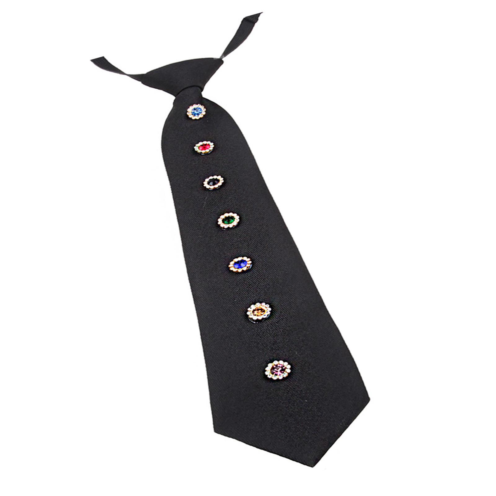 

Simple Tie Flower Pattern Necktie With Twin Layers Soft Washable Polyester For Office Gatherings