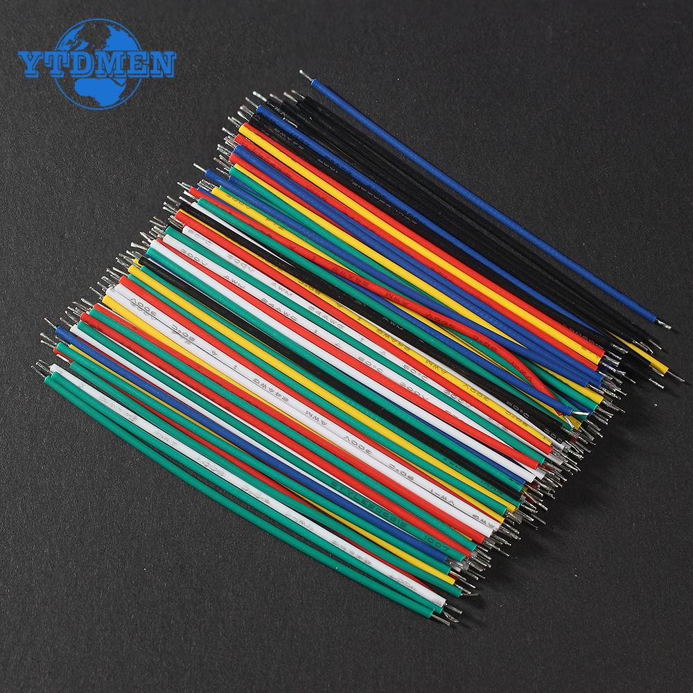 120PCS Electronic Wire 24AWG 26AWG Tin-Plated Breadboard PCB Solder Cable 6 Color Jumper Wire DIY Kit High-Quality