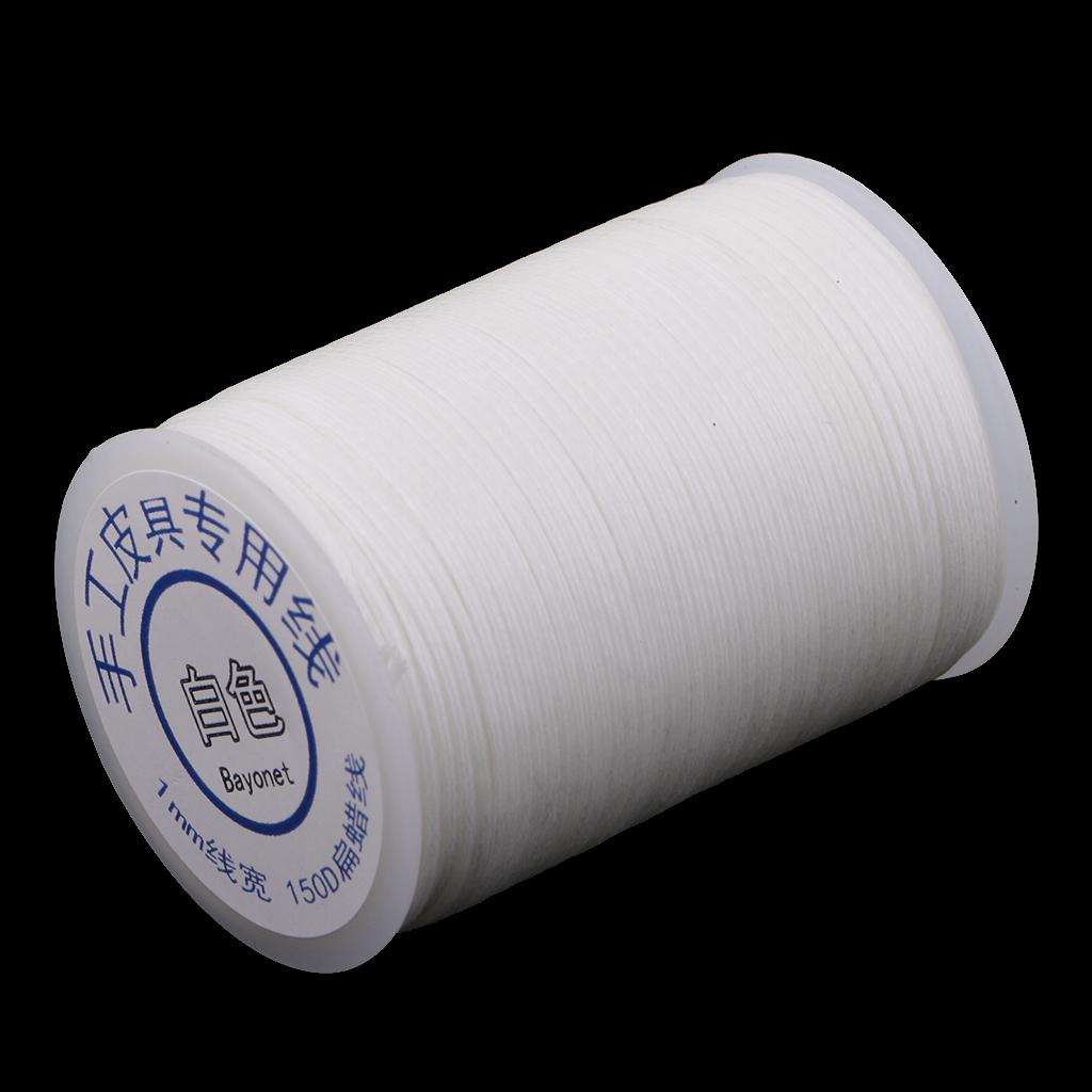 

Leather Craft Sewing Waxed Polyester Thread Colorfast Braided Cord for Making Bracelets and DIY Jewelry білий