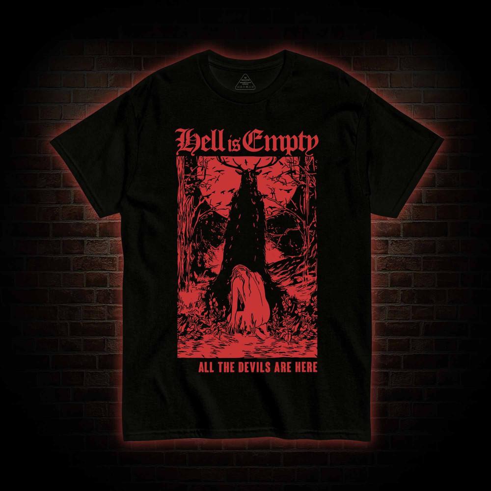 Hell Is Empty T-Shirt | Shakespeare Quote Gothic Dark Art Tee Unisex Tee