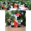 No Face Man Holding Umbrella Sitting Posture Hat Mini Model Desktop Ornament For Kids And Collectors