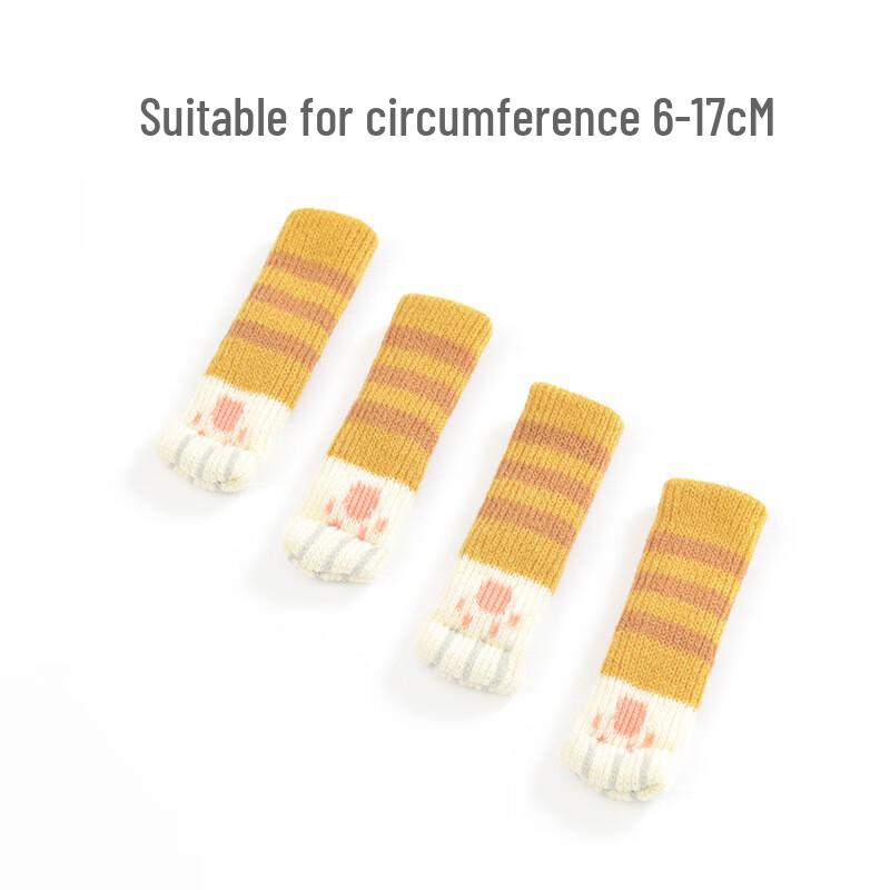 Cute Cat Knitted Chair Leg and Doorknob Covers (16-pack)