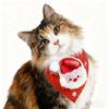Christmas Cat Bandana Pet Triangle Scarf Funny Bib with Plush Santa Reindeer Xmas Tree Bandana Collar for Dogs Cats Holiday Dress-up