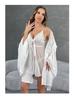 Women's Satin Bathrobe & Pajama Set 850 - Sexy & Loose Fit Homewear