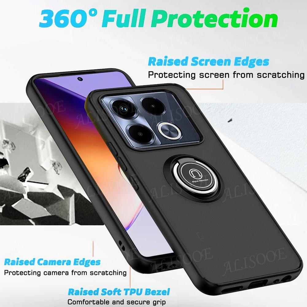 Armor Holder Funda for Infinix Note 40 Pro Plus 5G Case Armor Magnetic Stand Protection Cover for Infinix Note 40 Pro+ Plus Capa