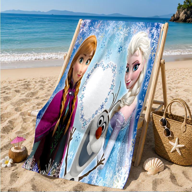 Ice Queen Artwork Printed Microfiber Beach Towel, Soft And Absorbent, Quick-Dry, Ideal for Summer Travel, Beach Essential, Swimming Pool