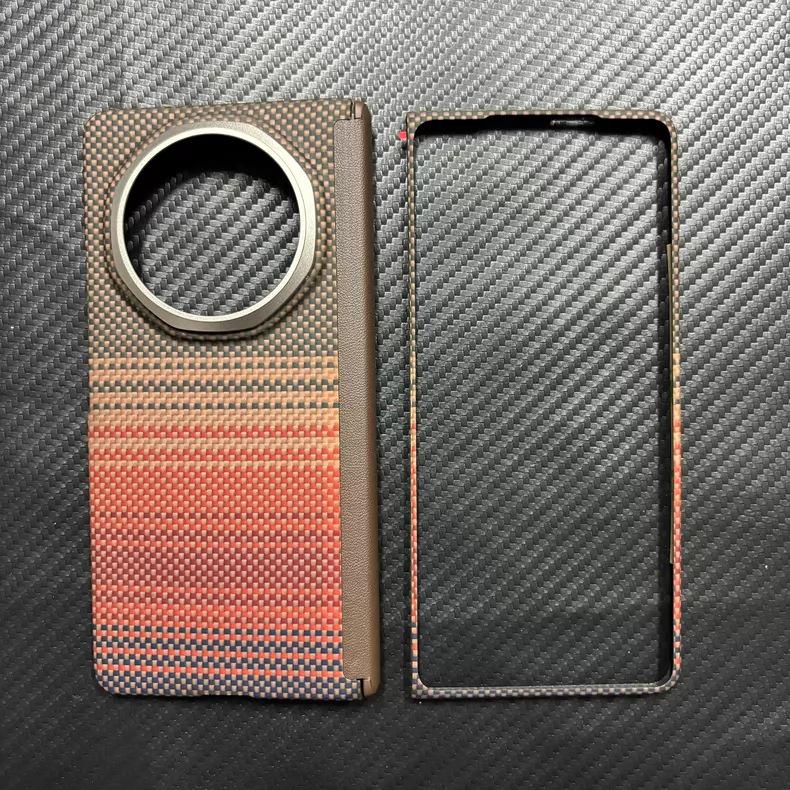 Custodia magnetica per telefono Honor Magic V6 in fibra aramidica Kevlar