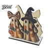 Cute Halloween Home Decor Wooden Napkin Holder Ghost Black Cat Decorative Tabletop Tissue Retro Farmhouse Tableware Dispenser Paper Towel Holder for