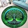 Runder Vintage-Teppich 'Baum des Lebens' für Wohnzimmer und Schlafzimmer Eleganter rutschfester Teppich Stilvolle dekorative Bodendekoration Perfektes Geschenk