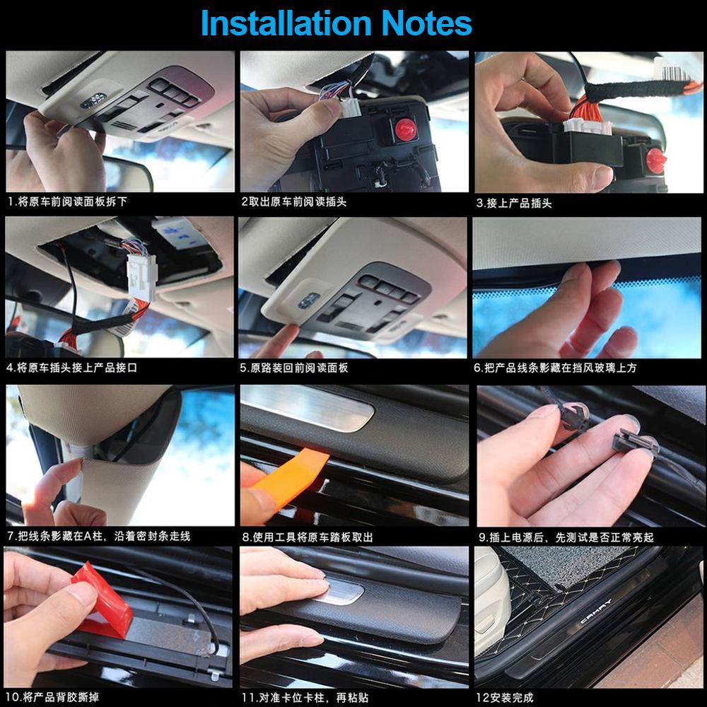 For Toyota Camry XV70 2017-2022 LED Door Sill Non-destructive installation wire