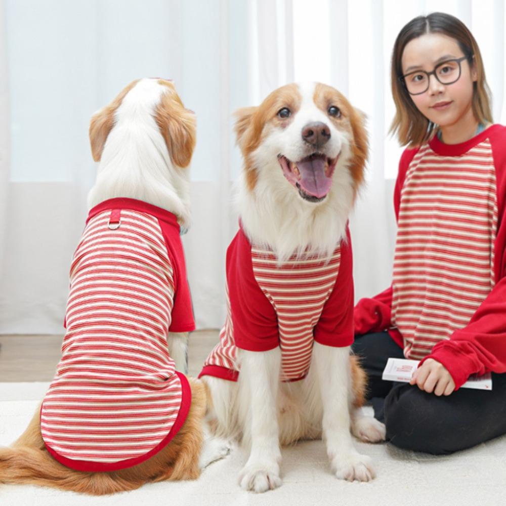 

New 6XL Dog Winter Clothes Striped Pattern Warm Big Dog Coat Comfortable Pet Vest Autumn Winter XXXL червоний