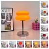 Table Lamp Glass Double Layer Tart Antique Mushroom Bedside Table Lamp Night Light Ambient Table Lamps