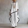 Vintage Cotton Linen Two-Piece Set with Irregular Design: Long Sleeve Cover-up and Wide Leg Pants for Women.