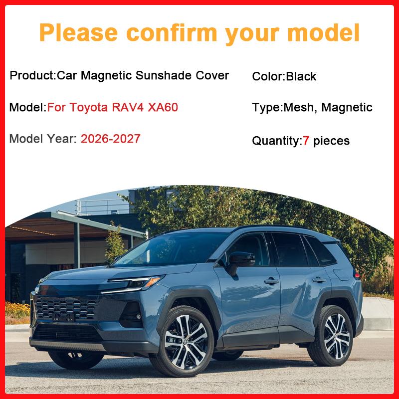 Magnetic Sunshade For Toyota RAV4 XA60 Suzuki Across 2026 2027 Mesh Sunshade Visor Blocking Curtain Privacy Shading Protection