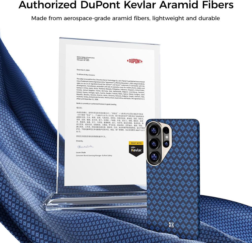 Benks Kevlar Serie Voor Samsung Galaxy S26 Ultra Hoesje Geweven Aramide Vezel Hoesje voor Samsung Galaxy S26 Hoesje met MagSafe