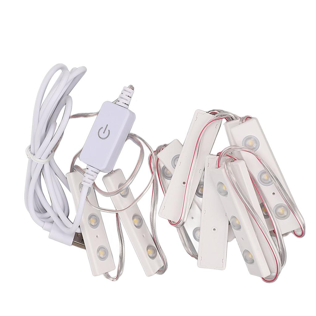 LED Vanity Mirror Light Touchable White Light USB Dimmable Vanity Makeup Light for Bathroom 10 String (30pcs Light