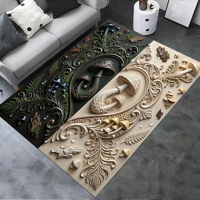

2025 New Gorgeous B&W Carpet Rug for Living Room Bedroom Home Sofa Decoration,Kids play Non-slip Floor Mat40 40x60cm( 15x23in )