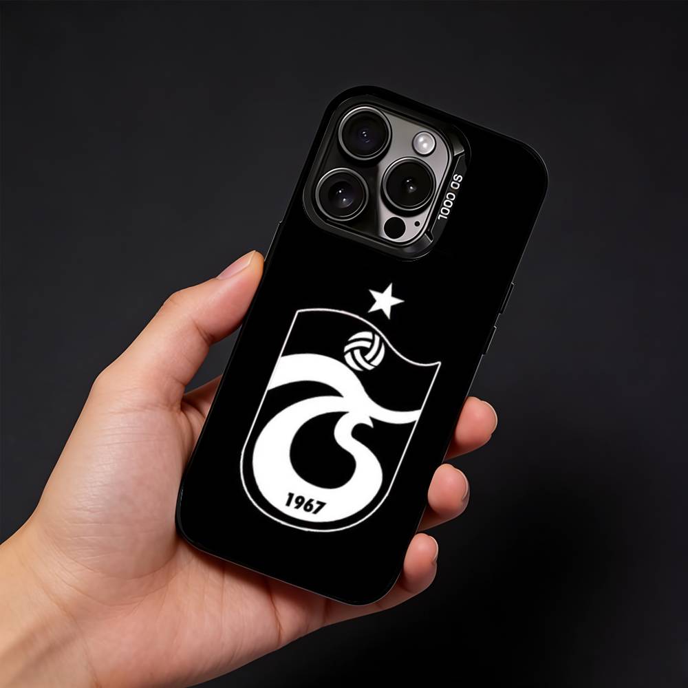 Turkey T-Trabzonspor Phone Case For iPhone17, 16,15,14,13,12 Pro Max Black Candy Matte Shockproof Cover