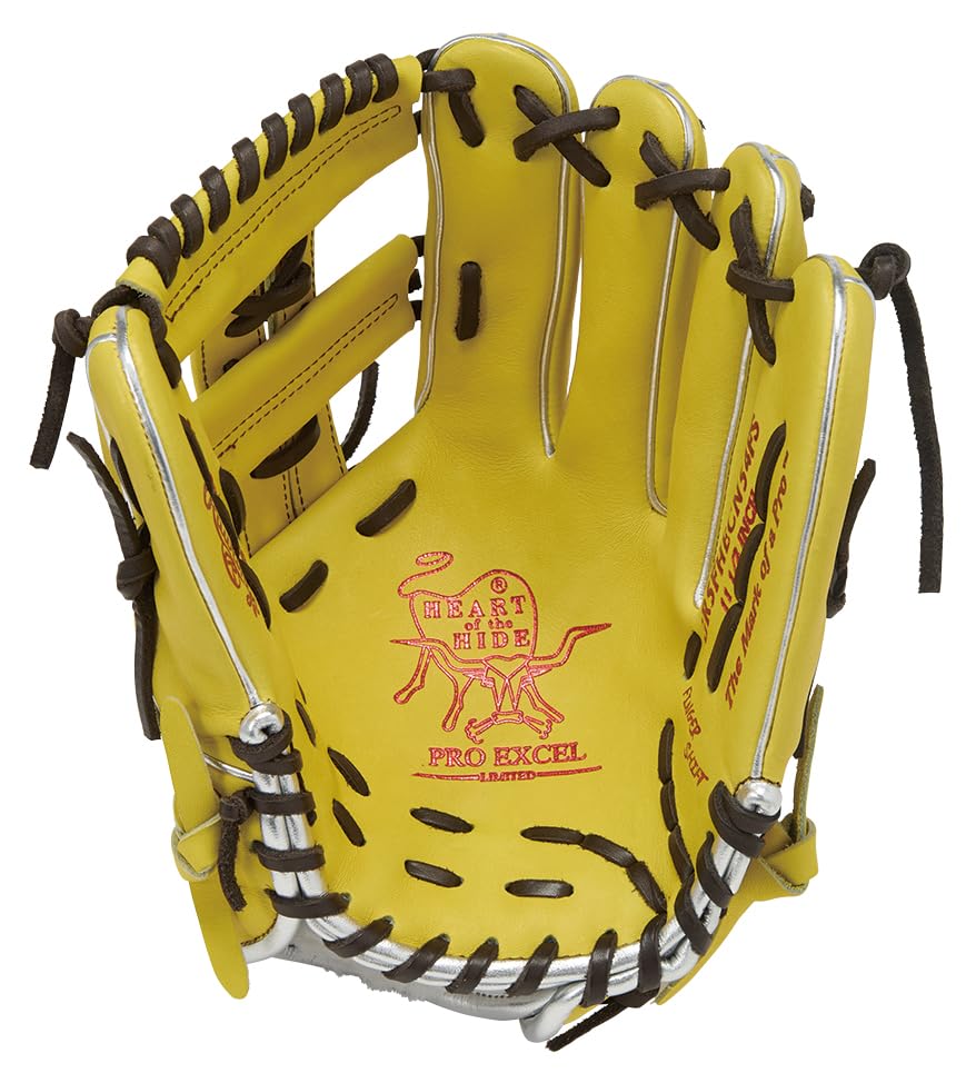 Rawlings PRO EXCEL GR5FHECN54FS Baseball Throw HOH® –Color Palette- Glove, Softball, Infielder's, Yellow, 11.5 inches, Right-Handed