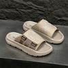 Slippers 2025 Men's Summer Wear Non-slip One-word Slippers Soft-soled Casual Versatile Trend Beach Shoes