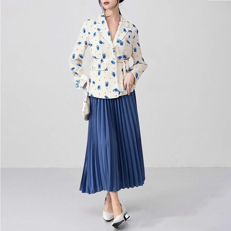 Women's Spring New Fashionable Waist Belted Versatile Suit Jacket