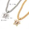 Pendant Cubic Zirconia Copper Pendant Necklace Woman Stainless Steel Hip Hop Jewelry Smiley Necklaces Iced Out Chain Mens Souvenir GiftFashion Pendant