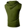 Herren Sommer Kapuzenweste mit Tasche Weste Sport Ärmelloses Shirt