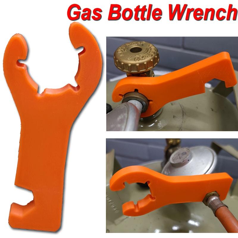 Dual-Head Gas Bottle Wrench with Magnetic Tip - Duty PVC Camping Tool for RV, Outdoor & Kitchen Use - Securely Holds Gas Bottles