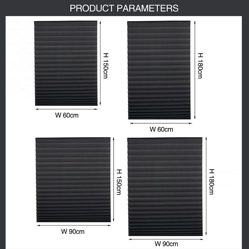 Simple Adhesive Window Shades Non-woven Fabric Pleated Zebra Blinds Roller Room Blackout Curtain For Bedroom Living Room Balcony
