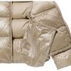 Uniqlo Korean Style Shiny Padded Comfortable Short Zip-Up Stand Collar Down Jacket Women Outerwear Beige 450456-31