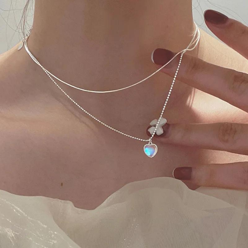 925 Sterling Silver Trelagers Rund Halsband Enkelt Ormkedja Berlock Kulkedja Fest Bröllop Gåva Damers Utsökta Smycken