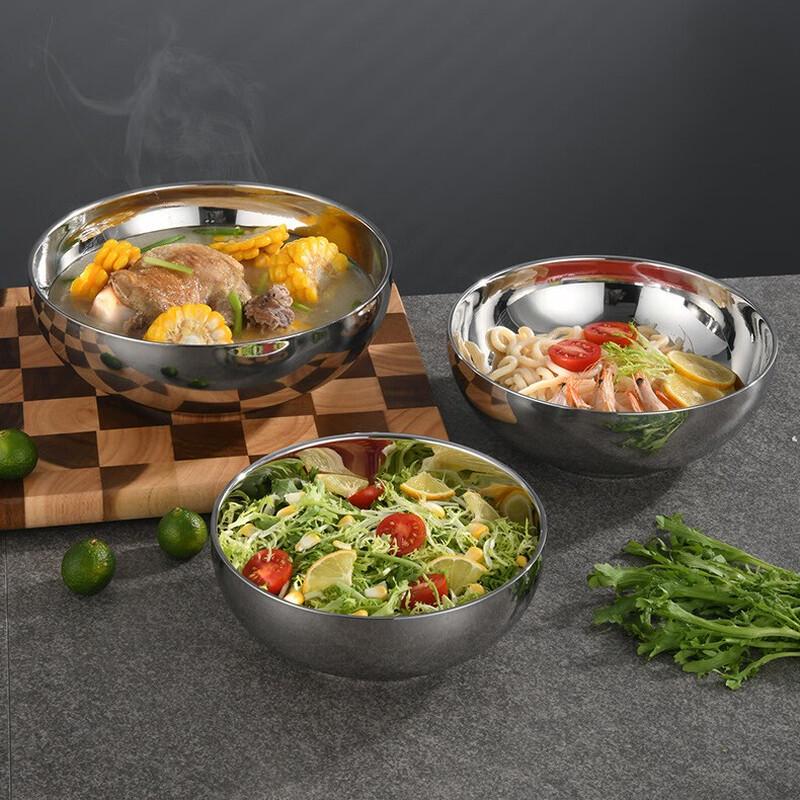 Thickened 304 Stainless Steel Double-Wall Insulated Bowl