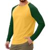 Pánské sportovní tričko s dlouhým rukávem raglánového střihu v kontrastních barvách