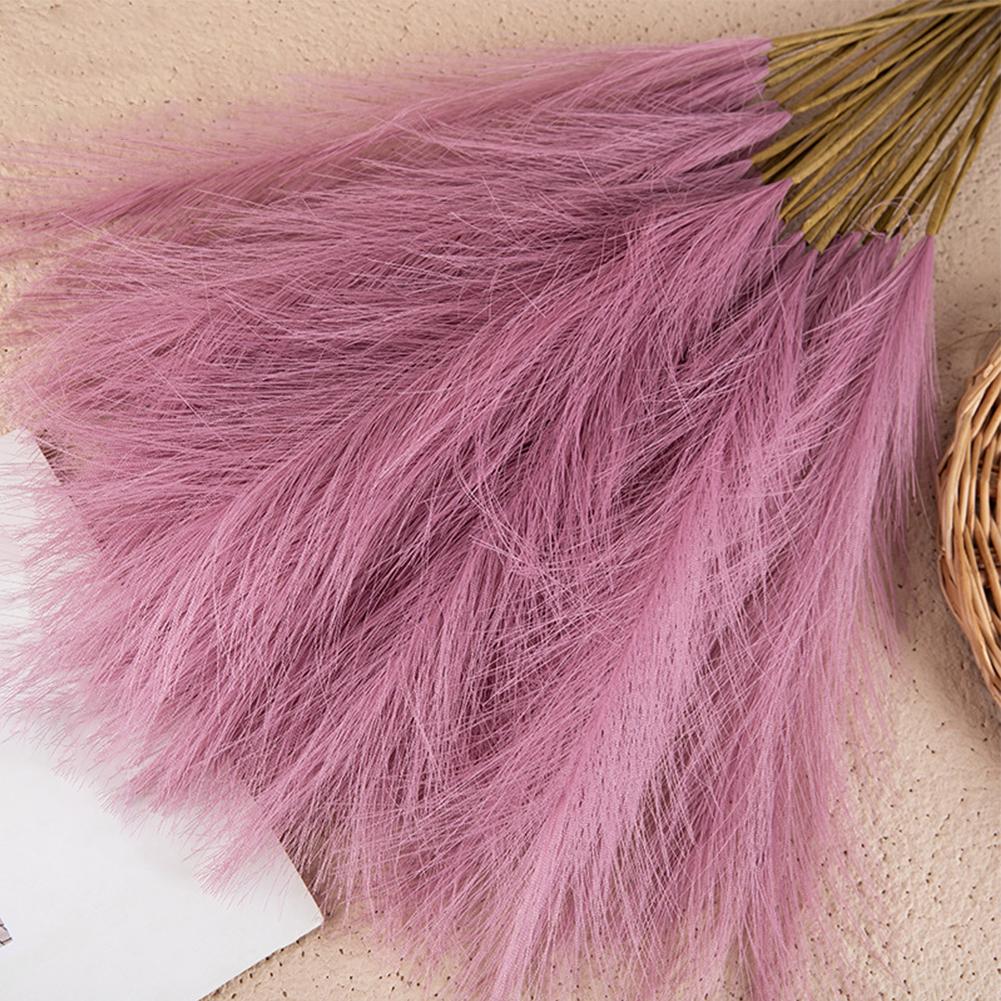 Lifelike Appearance Artificial Flowers Natural Pampas Reed Grass Solid Color Wedding Decoration Artificial Flowers