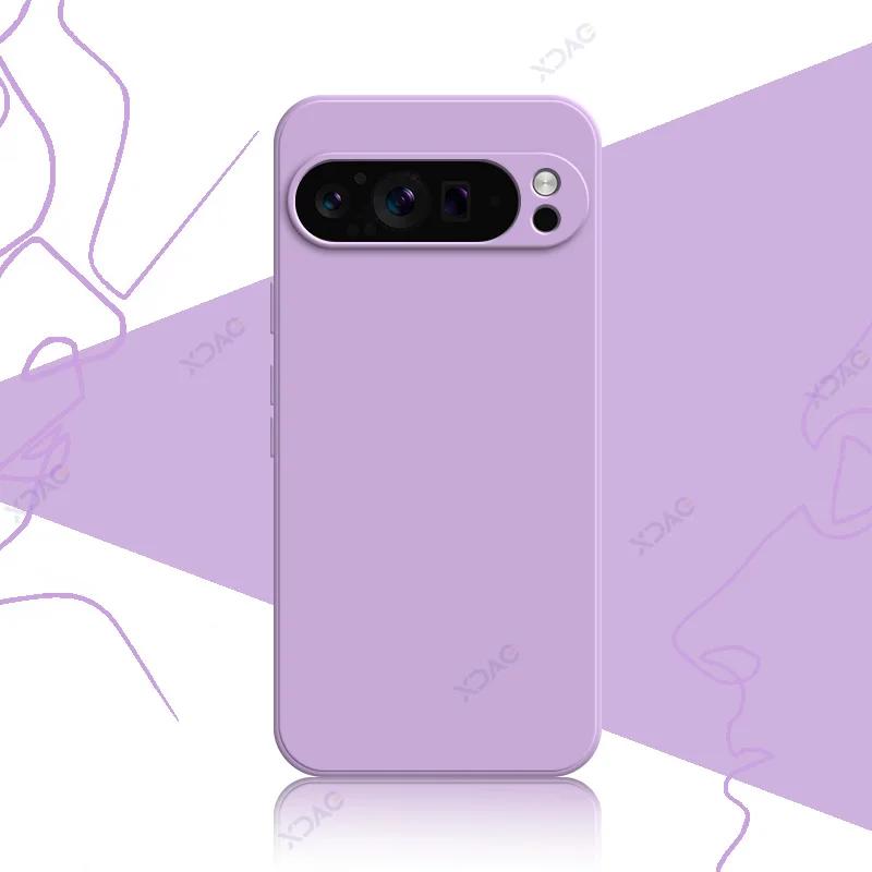 

Милые чехлы для телефонов Google Pixel 9 Pro XL 5G, полностью мягкая роскошная квадратная задняя крышка из жидкого силикона Google9Pro Pixel9ProXL Google Pixel 9 фиолетовый