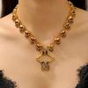 Halloween Skull Necklace Gothic Dark Skeleton Pendant Collarbone Chain Men Women Necklaces Jewelry Accessory Gifts
