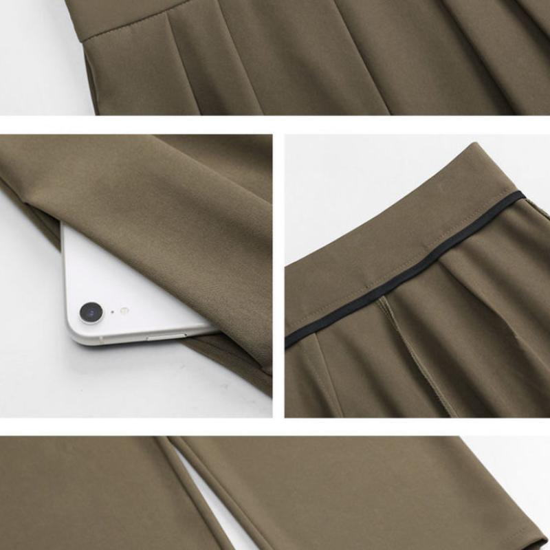 Wide Leg Suit Pants Women Vintage Female Casual Office Lady High Wasit Black Fashion Classic Pants Oversize Trousers