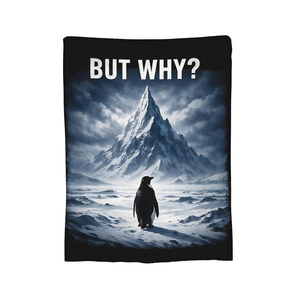 But Why Nihilist Penguin Blankets Fleece Summer Air Conditioning Multi-function Throw Blanket for Bedding Bedding Throws