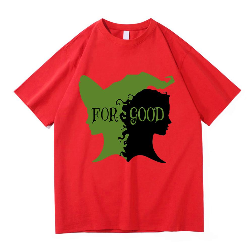Wicked Change for Good T Shirt Hot Fashion Men Harajuku Aesthetic Elphaba Glinda T-Shirt Unisex High Quality Cotton Tees Shirts