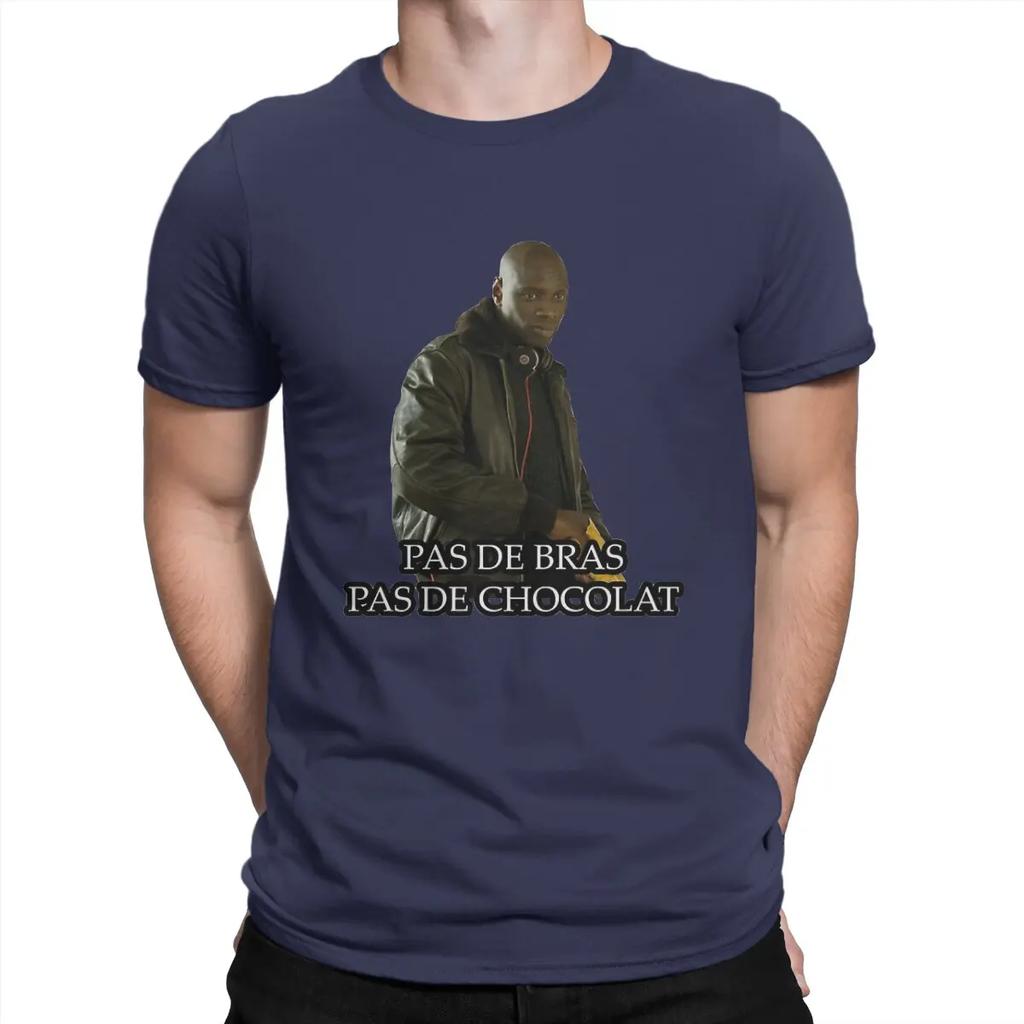 Vintage Omar Sy T-Shirt Men O Neck Pure Cotton T Shirt Intouchables Short Sleeve Tees Printed Clothes