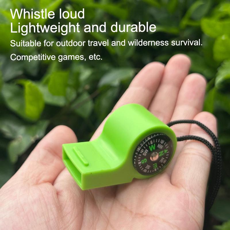 Fluier de urgență 2 în 1 cu busolă, pentru arbitru, majoretă, articole sportive, camping, drumeții, unelte pentru exterior