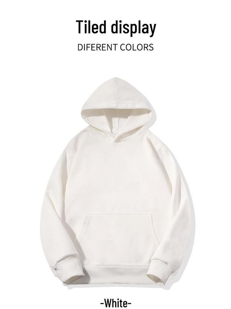 Hua Cotton Men's Versatile Loose Hoodie - Long Sleeve Top for Autumn/Winter