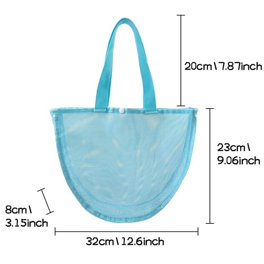 Waterproof Solid Color Mesh Pouch Lightweight Toy Storage Bag Cute Beach Bag  Gift