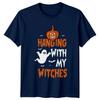Hanging With My Witches Unisexs TShirt Spooky Puns Halloween Gift For Her